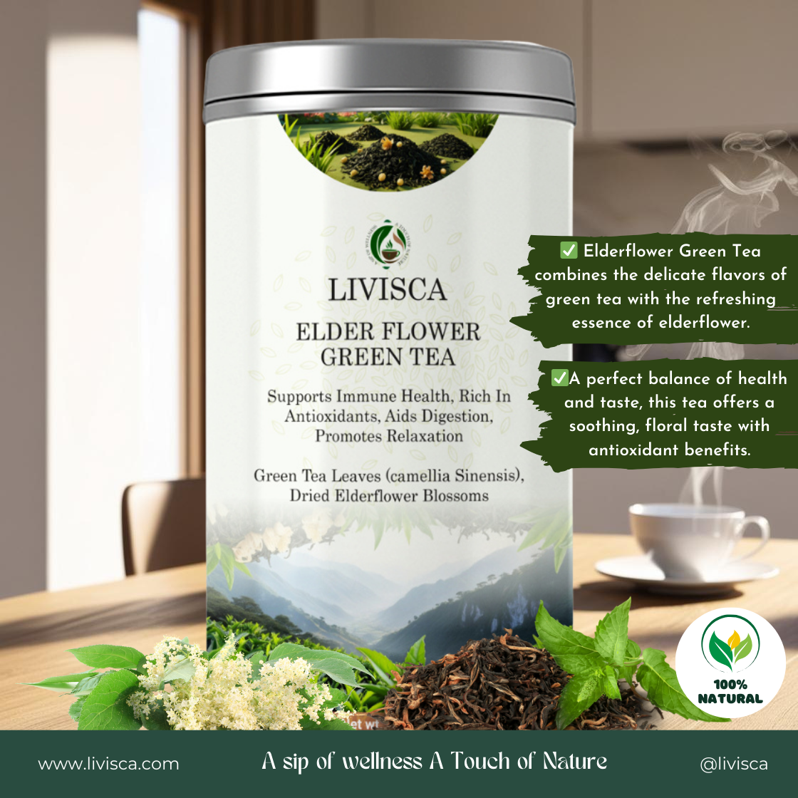 Elderflower Green Tea