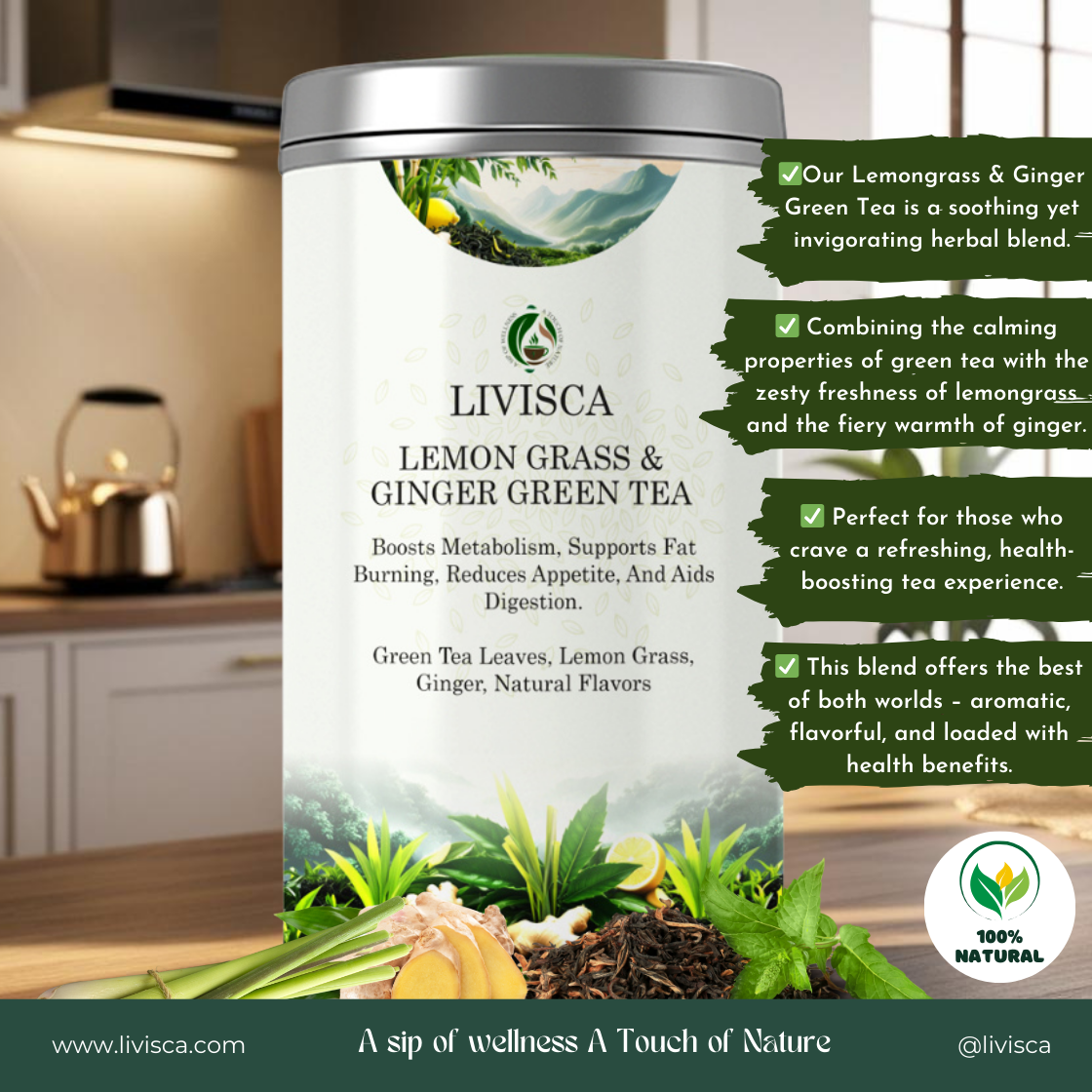 Lemongrass & Ginger Green Tea